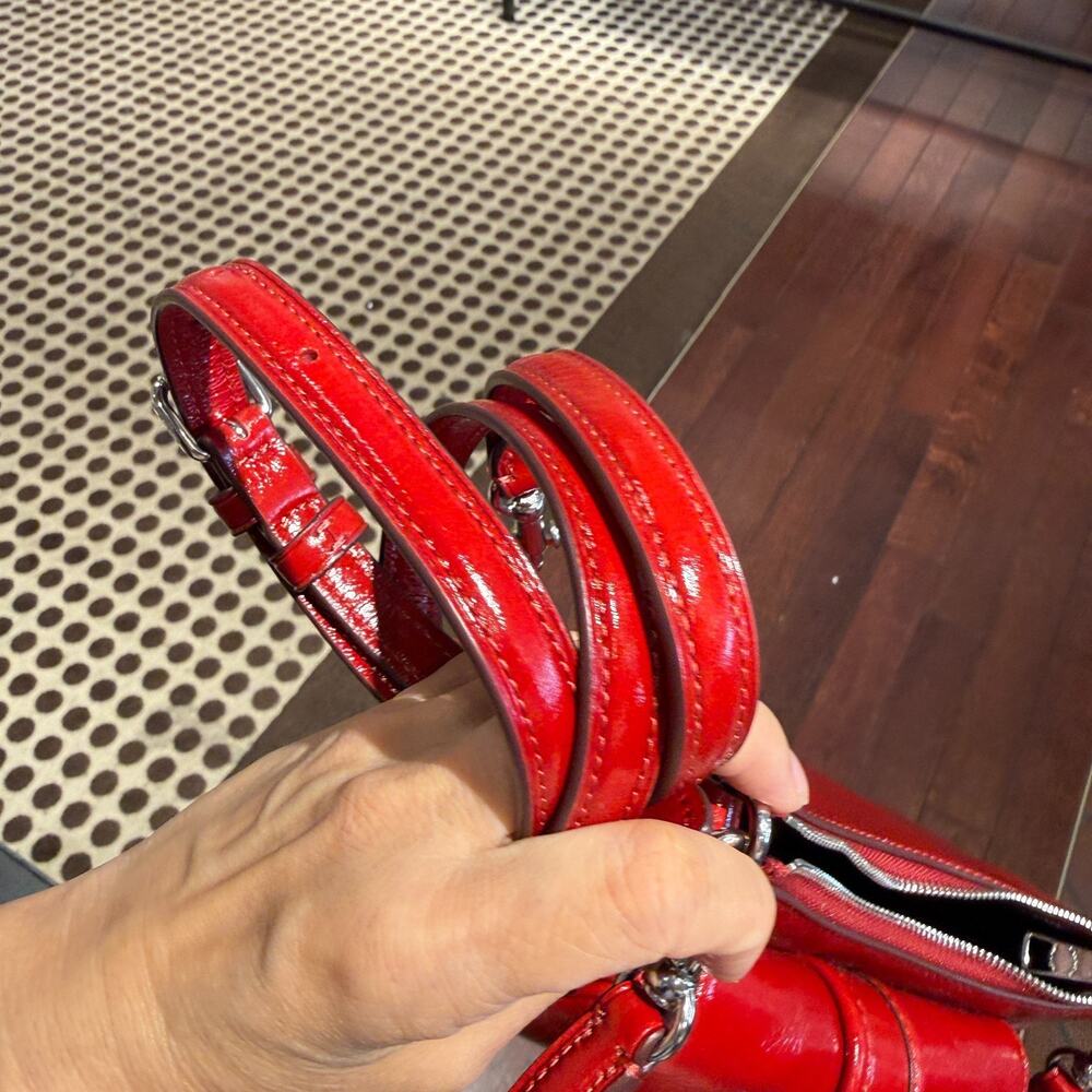 Coach Outlet Ashton Mini Shoulder Bag CDB19 Silver/Dark Cardinal - Picture 10 of 10